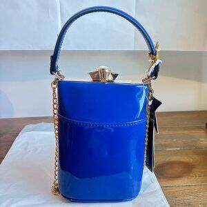 COPY - LA TERRE NWT Royal Blue Vegan Purse rhinestone handbag crossbody strap